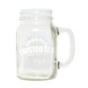 boston beer company twisted tea mason jar mug - blemished - set of 4