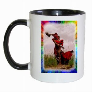 gifts by lulee, llc santeria collection oya yansa iyawo mug iyawo taza o jarro image of corresponding ocha imagen de ocha corrrespondiente choose your style elige tu estilo (black)