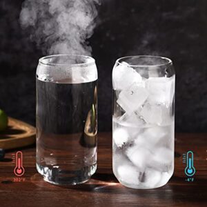 JIAQI Glass Cups with Lids and Straws 4pcs, 6oz DIY Drinking Glasses Mason jar,Beer Cup,Reusable Travel Bottle, Ideal for Coffee, Beer,cocktail