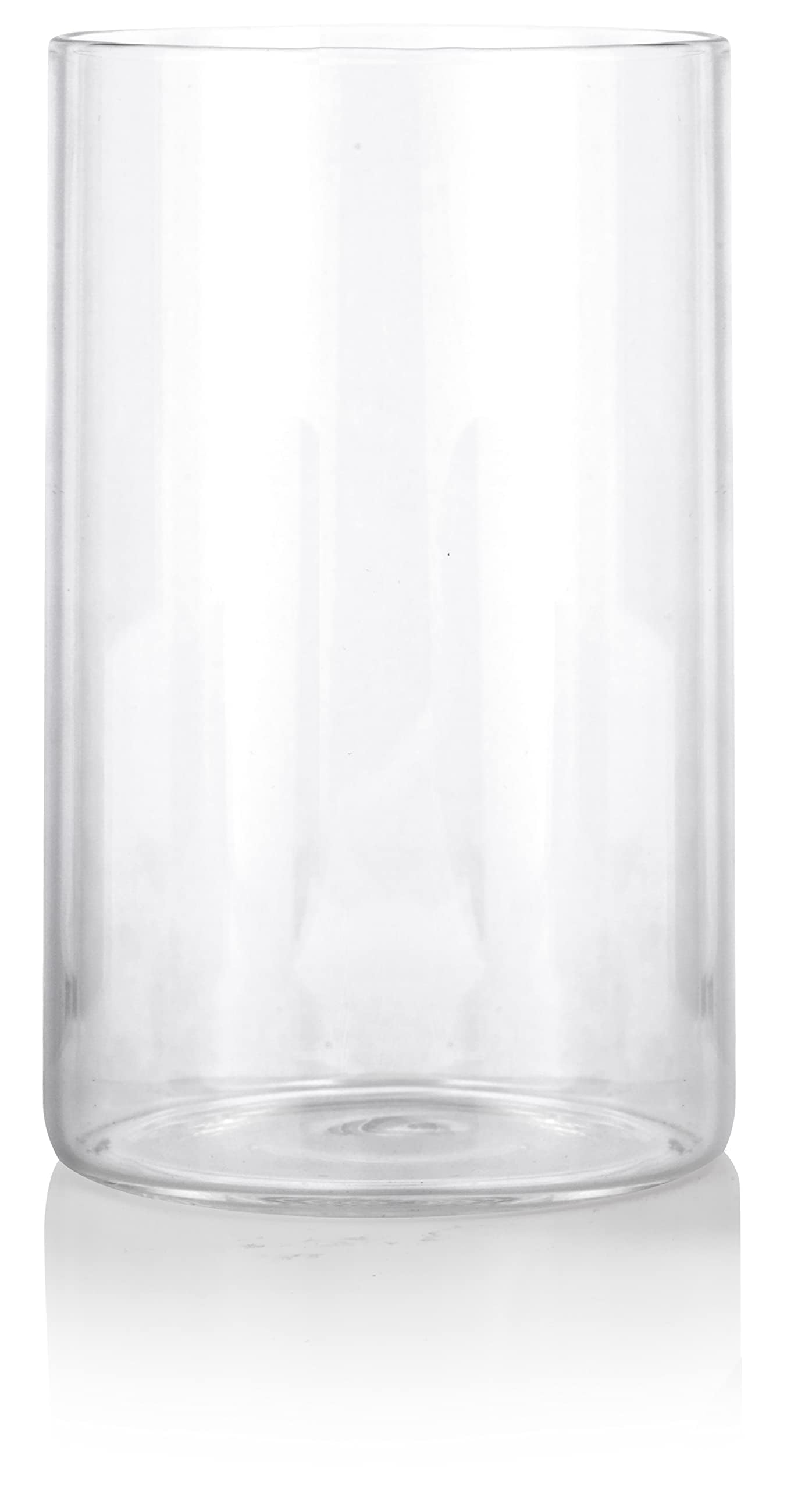 JUVITUS 10 FL oz Clear Cylinder Glass Tall Highball Glass Tumbler (2 Pack)