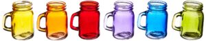 he mason jar shooter glass (set of 6), assorted colors