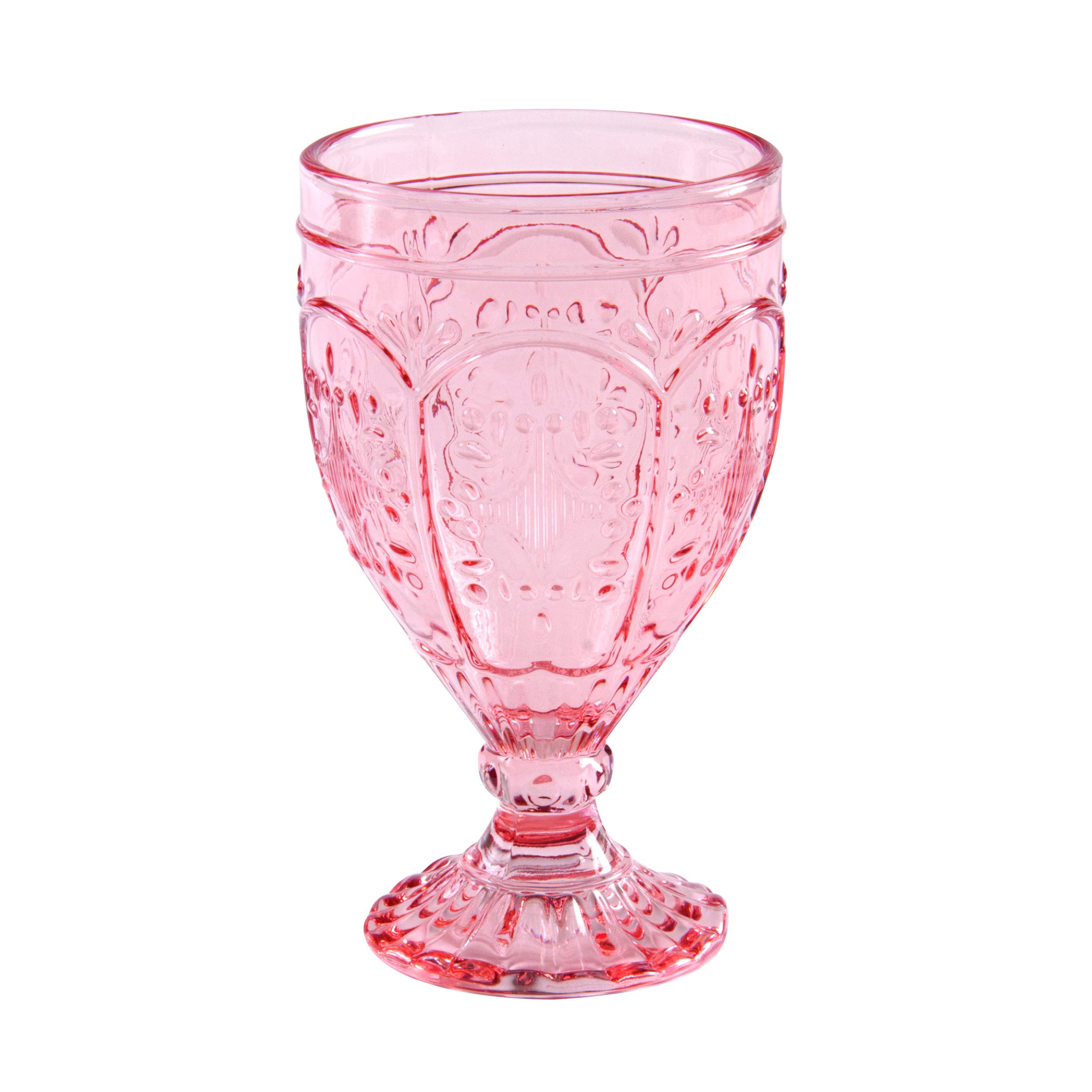 Fitz and Floyd Trestle Goblet, 4 Count (Pack of 1), Blush