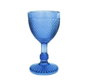 grupo mirandinha 4 plastic goblets water goblets plastic cups vintage wine glasses boston chalices 320 ml 10.8 fl oz (blue)