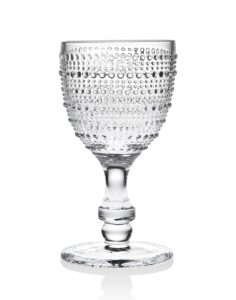 godinger wine glasses goblets, beverage stemmed glass cups - lumina, 9oz, set of 4
