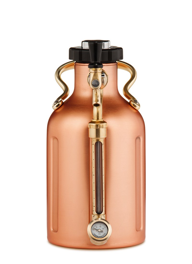 GrowlerWerks uKeg Carbonated Growler-Great Gift for Beer Lovers, 64 oz, Copper