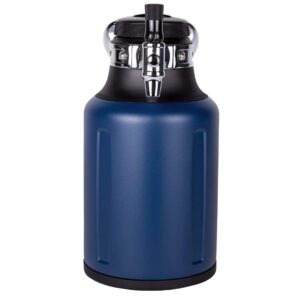 GrowlerWerks uKeg Go Carbonated Growler and Craft Beverage Dispenser for Beer, Soda, Cider, Kombucha and Cocktails, Amazing Gift for Beer Lovers, 64 oz, Midnight