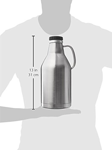 64oz Vacuum Insulated Double Walled Stainless Steel Growler wit...