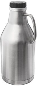 64oz vacuum insulated double walled stainless steel growler wit...