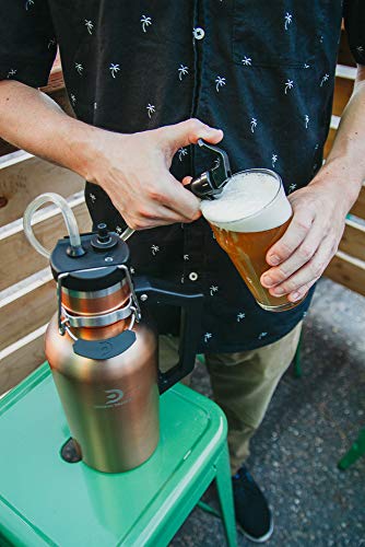 DrinkTanks 128 oz Vacuum Insulated Stainless Steel Beer Growler