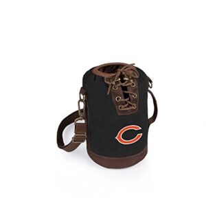 picnic time black chicago bears growler tote with 64oz. growler