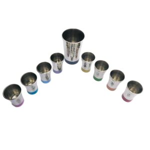 Yair Emanuel Hammer Work Kiddush Cup & Fountain Set