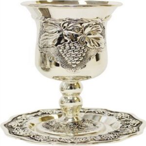 majestic giftware kc-ca22371b kiddush cup, 6-inch, silver plated