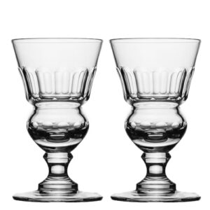 amehla original absinthe glass: set of 2 - vintage reservoir pontarlier style cordial cocktail glasses