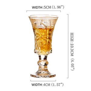 Round 1.3-Oz Cordial Glasses, Lead-Free Sherry Glasses, Clear Heavy Base Shot Glasses (Set of 6)