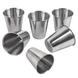 AUEAR, Stainless Steel Shot Glass Espresso Shot Cups Barware Drinking Vessel for Bar Home Restaurant (2.3 Ounce/70 ml, 2 Sets)