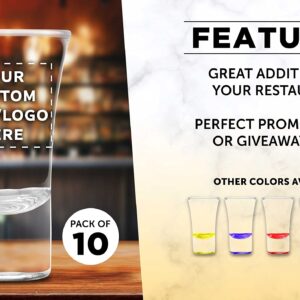 Custom 2 oz. Lord Shooter Etched Shot Glasses, 10 pack, Personalized Text, Logo, 21st Birthday Party, Lounge Glassware, Clear