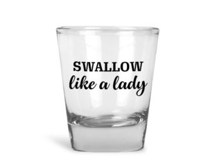 artisan owl swallow like a lady funny celebration shot glass (1)