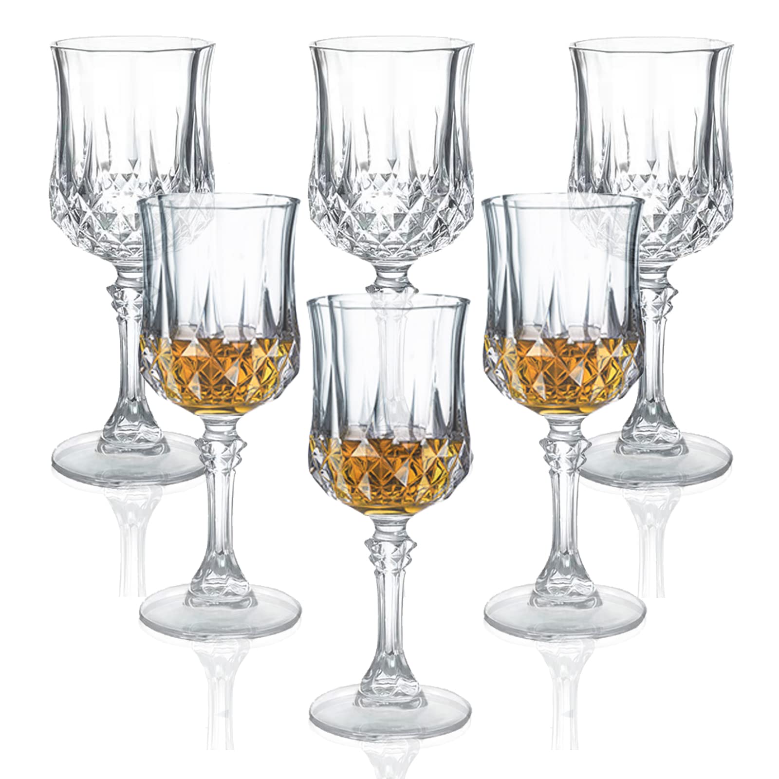 Soopiiso Cordial Glasses,1.7oz/50ml,Shot Glasses Set of 6,shot glasses with stem/tequila shot glasses/Sherry glasses