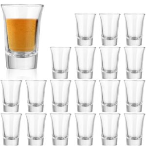 QAPPDA 1.2 Ounce Heavy Base Shot Glass Set, Whisky Shot Glasses 1.2 oz,Mini Glass Cups For liqueur,Double Side Cordial Glasses,Tequila Cups Small Glass Shot Cups Set Of 20 KTY1501……