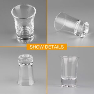 QAPPDA 1.2 Ounce Heavy Base Shot Glass Set, Whisky Shot Glasses 1.2 oz,Mini Glass Cups For liqueur,Double Side Cordial Glasses,Tequila Cups Small Glass Shot Cups Set Of 20 KTY1501……