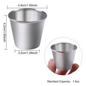 Ruisita 12 Pieces Stainless Steel Shot Cups Stainless Steel Shot Glass Drinking Tumbler (1.5 Ounce/45 ml)