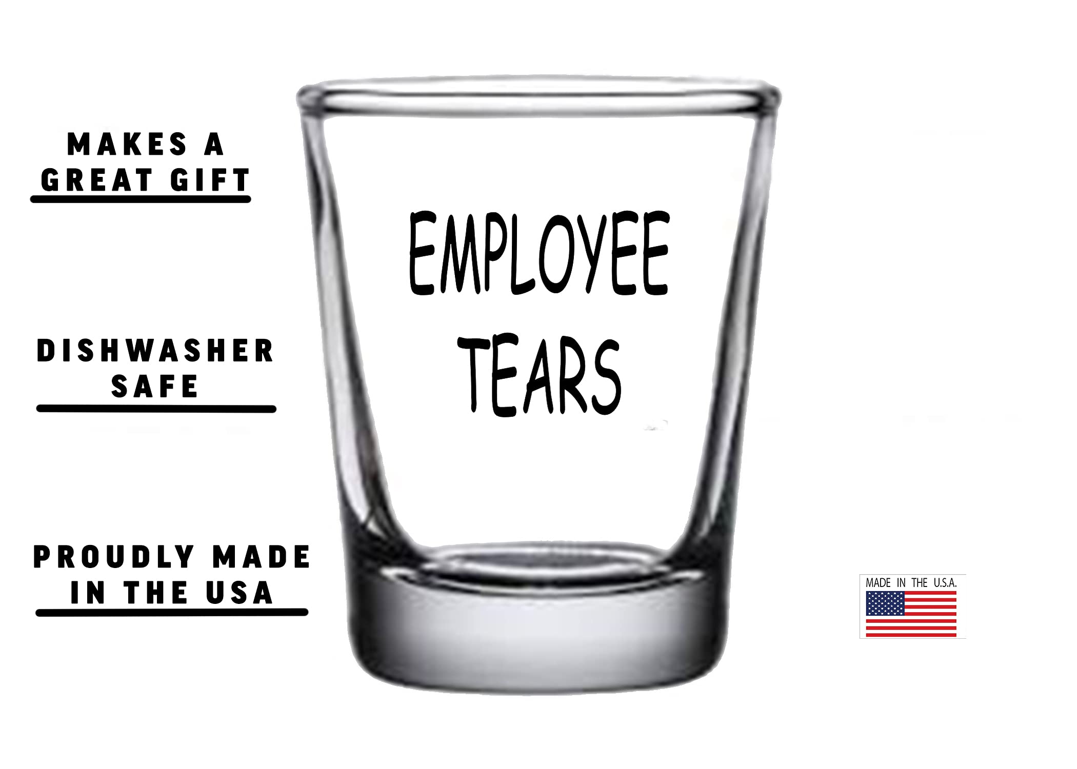 Rogue River Tactical Funny Shot Glass Employee Tears Gag Gift For Boss Supervisor Owner