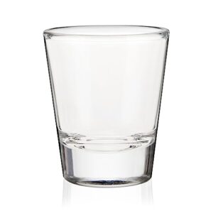 True Classic Shot Glass, Plain Shot Glasses Perfect for Tequila and Whiskey, Reusable Measuring Shot Glass, Set of 1, 1.5 oz.