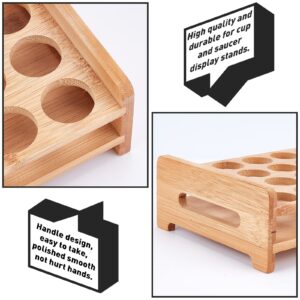 NBEADS 24 Shot Glass Tray Holder, Hole: 1.22" Bar Bamboo Shot Glass Holder Wine Glass Cup Serving Tray Cups Organizer Shot Glass Display Bar Accessories for Party, Bar, Club