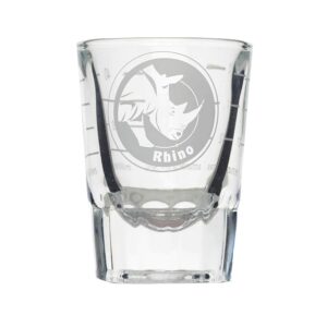 rhino coffee gear shot glass, single-1 count