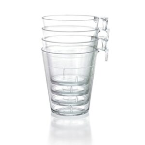 BARCONIC 2oz Clear Plastic Shot Glass with Hook