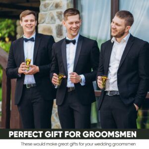 Rtteri 6 Pcs Wedding Shot Glasses Set 1 Best Man 5 Groomsmen Shot Glasses Wedding Party Favors Shot Glasses Bachelor Party Favors Groomsman Gifts Bachelor Party Decorations for Proposal Men,2 oz