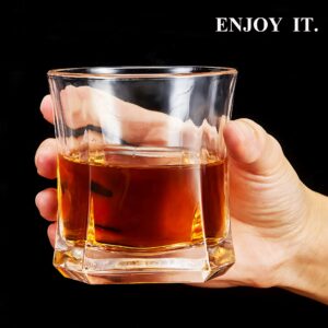 YJGS Whiskey Glass, Engraved Monogrammed Bourbon Glass, 10 oz Old Fashioned Cocktail Glass Personalized Whiskey Glass for Men, Bourbon Gifts Ideas for Dad, Husband, Groomsman Gifts(Letter I)