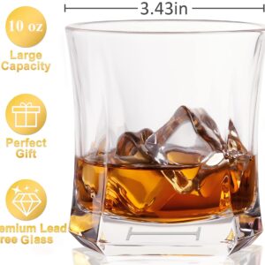 YJGS Whiskey Glass, Engraved Monogrammed Bourbon Glass, 10 oz Old Fashioned Cocktail Glass Personalized Whiskey Glass for Men, Bourbon Gifts Ideas for Dad, Husband, Groomsman Gifts(Letter I)