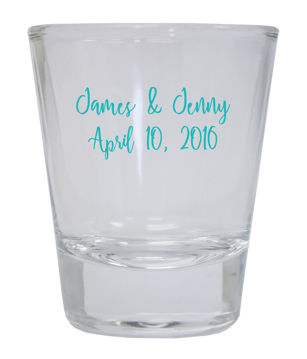 Customizable Round Shot Glass Personalized with Custom Text