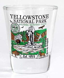 yellowstone wyoming montana idaho national park series collection shot glass