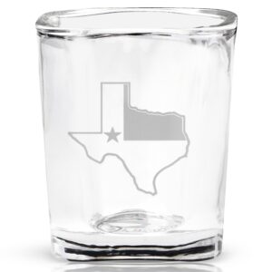rogue river tactical square texas state flag outline shot glass gift for texan tx