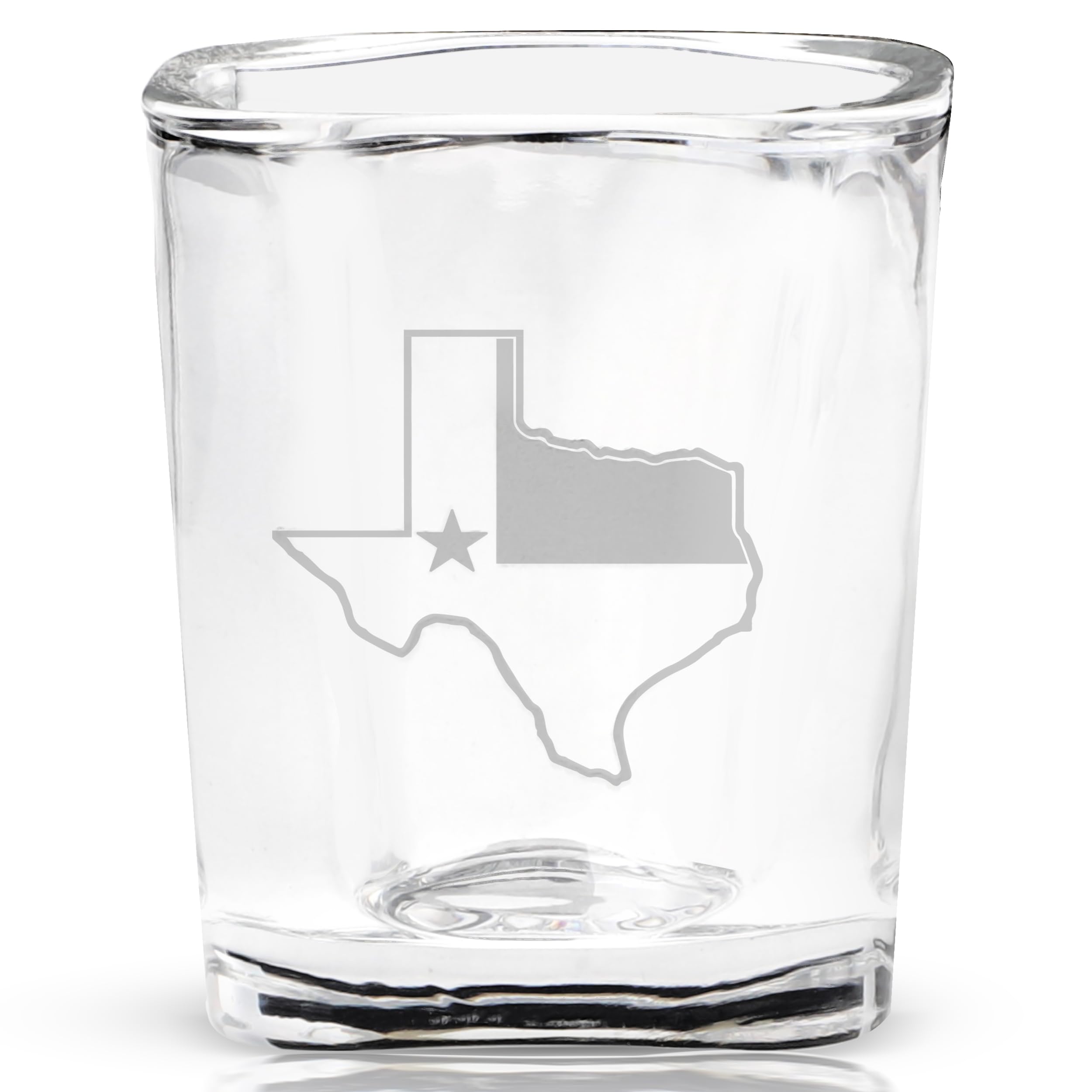 Rogue River Tactical Square Texas State Flag Outline Shot Glass Gift For Texan TX