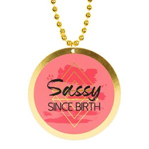 Pavilion Gift Company - 12236 Pavilion Gift Company Sassy Since Birth Shot Glass Necklace, 1.75 Oz, Pink