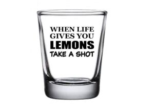 rogue river tactical sarcastic funny when life gives you lemons take a shot glass gift idea