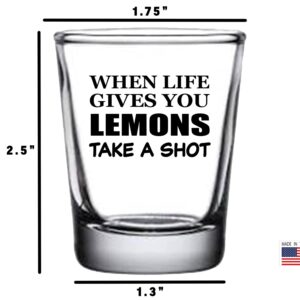 Rogue River Tactical Sarcastic Funny When Life Gives You Lemons Take a Shot Glass Gift Idea