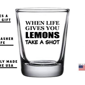 Rogue River Tactical Sarcastic Funny When Life Gives You Lemons Take a Shot Glass Gift Idea