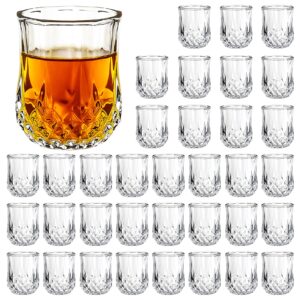 inftyle shot glasses set of 36-1.5oz clear glasses shot glass set with heavy base whiskey glasses great for vodka tequila, cocktail