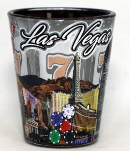 las vegas nevada grey collage outside black gambling inside shot glass