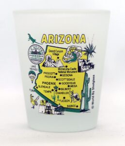 arizona us states series collection shot glass