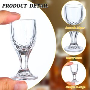 Ioffersuper 36-Pack Shot Glasses Set, 10Ml/0.338 Oz Mini Shot Glasses with Stem, Mini Wine Glasses, Thickness Glass