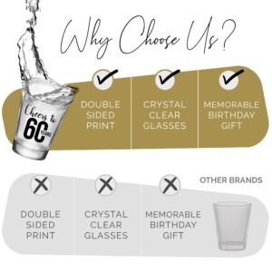 Cheers to 60 Years Shot Glasses, Set of 12, 1.75oz Black and Clear 60th Birthday Shot Glasses - 60th Birthday Decorations For Men, Perfect Shot Glass Cups for 60th Birthday Party Favors for Guests