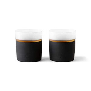 rabbit freezable whiskey glasses, 2 count (pack of 1), black