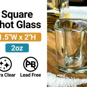 R and R Imports Class of 2023 Grad 2 Ounce Etched Square Shot Glass