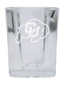 r and r imports colorado buffaloes 2 ounce square shot glass laser etched logo design officially licensed collegiate product