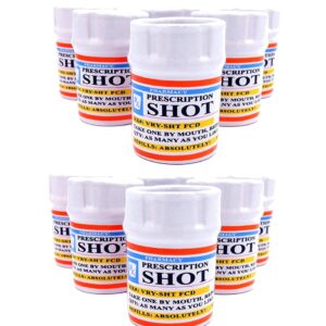 Shot Glasses Set of 12 - Prescription Pill Bottle Shot Glass 2 oz Rx Unique Funny Novelty Shots for Men, Great Gag Gifts Shot Glasses for Vodka, Whiskey, Tequila, Espresso, Secret Santa (12 Pack)